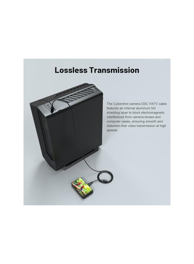 Green Tiger كابل USB VMC-MD3 من إيروركس متوافق مع كاميرا سوني سايبر شوت الرقمية DSC-W350 W360 W380 W390 W560 W570 WX7 WX9 WX30 H70 TX100 TX66 والمزيد، بطول 4.9 قدم - Image 4